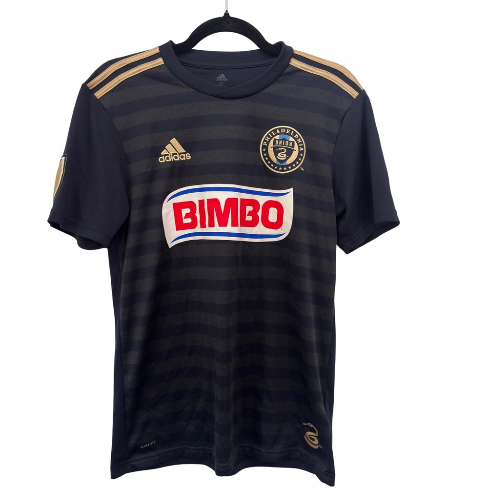 Adidas Philadelphia Union Soccer Jersey Navy Gold Bimbo MLS Mens Small #9
